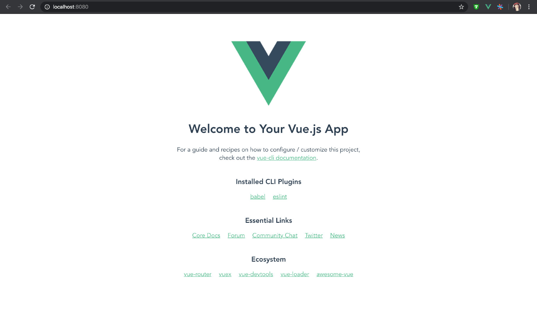 Vue 客户端项目运行效果